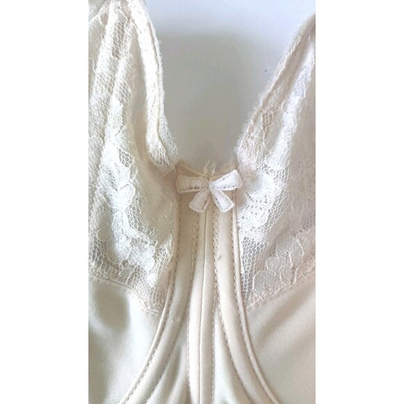 Goddess Lace Strapless Bra Underwire Size 40DD Beige Style #389 Vintage Boning - Picture 6 of 8